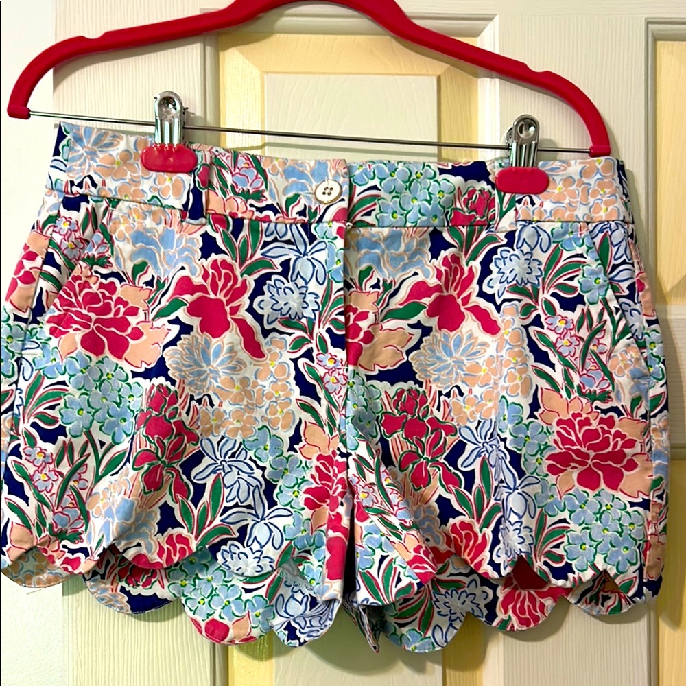 Crown & Ivy High Waist Pink, Green and Blue Shorts